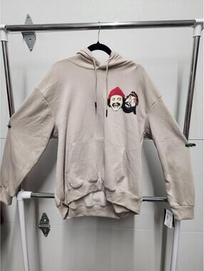 Cheech & Chong Up In Smoke Graphic Hoodie Sweatshirt Members Only Size XL